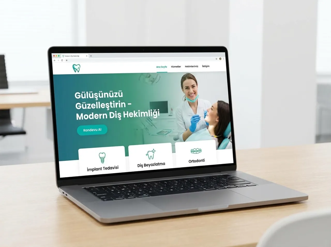 Hazır bir klinik internet sitesi örneği